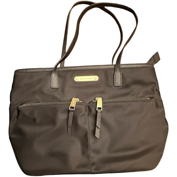 Michael Kors Brown Tote with Gold Accents - Picture 10 of 11